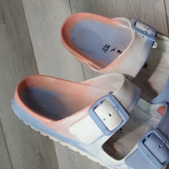 Birkenstock Women Arizona EVA Multicolor Sandals Flats shoes sz 38/7 - Picture 10 of 12